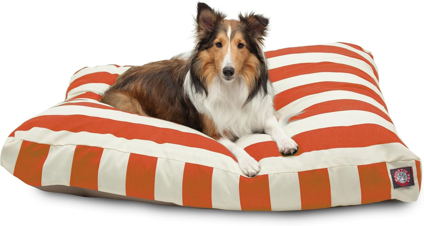 Majestic Pet Rectangle Large Dog Bed Washable – Non Slip Comfy Pet Bed – Dog Crate Bed with Removable Washable Cover – Dog Kennel Bed for Sleeping - Dog Bed X-Large Breed 50X42X5 Inch – Black