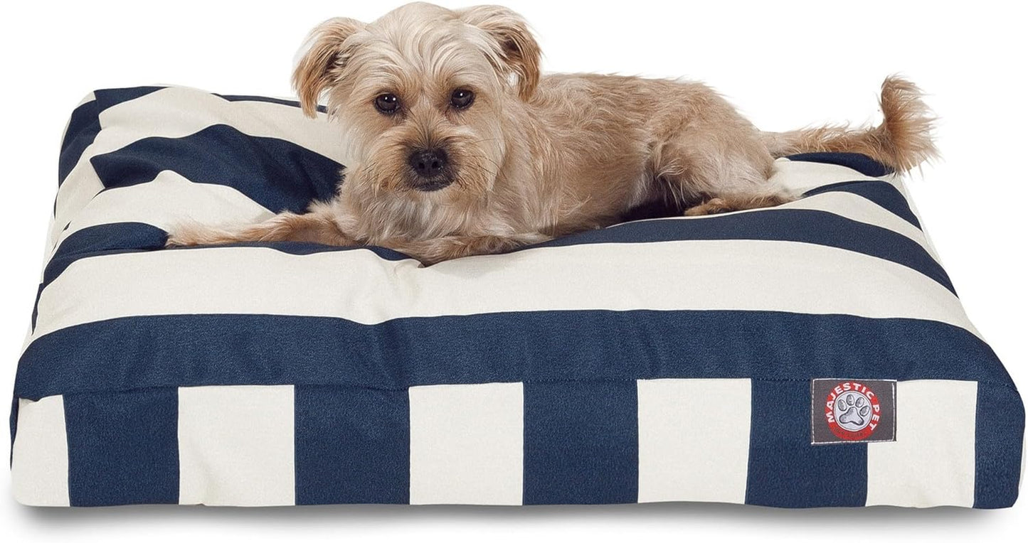 Majestic Pet Rectangle Large Dog Bed Washable – Non Slip Comfy Pet Bed – Dog Crate Bed with Removable Washable Cover – Dog Kennel Bed for Sleeping - Dog Bed X-Large Breed 50X42X5 Inch – Black
