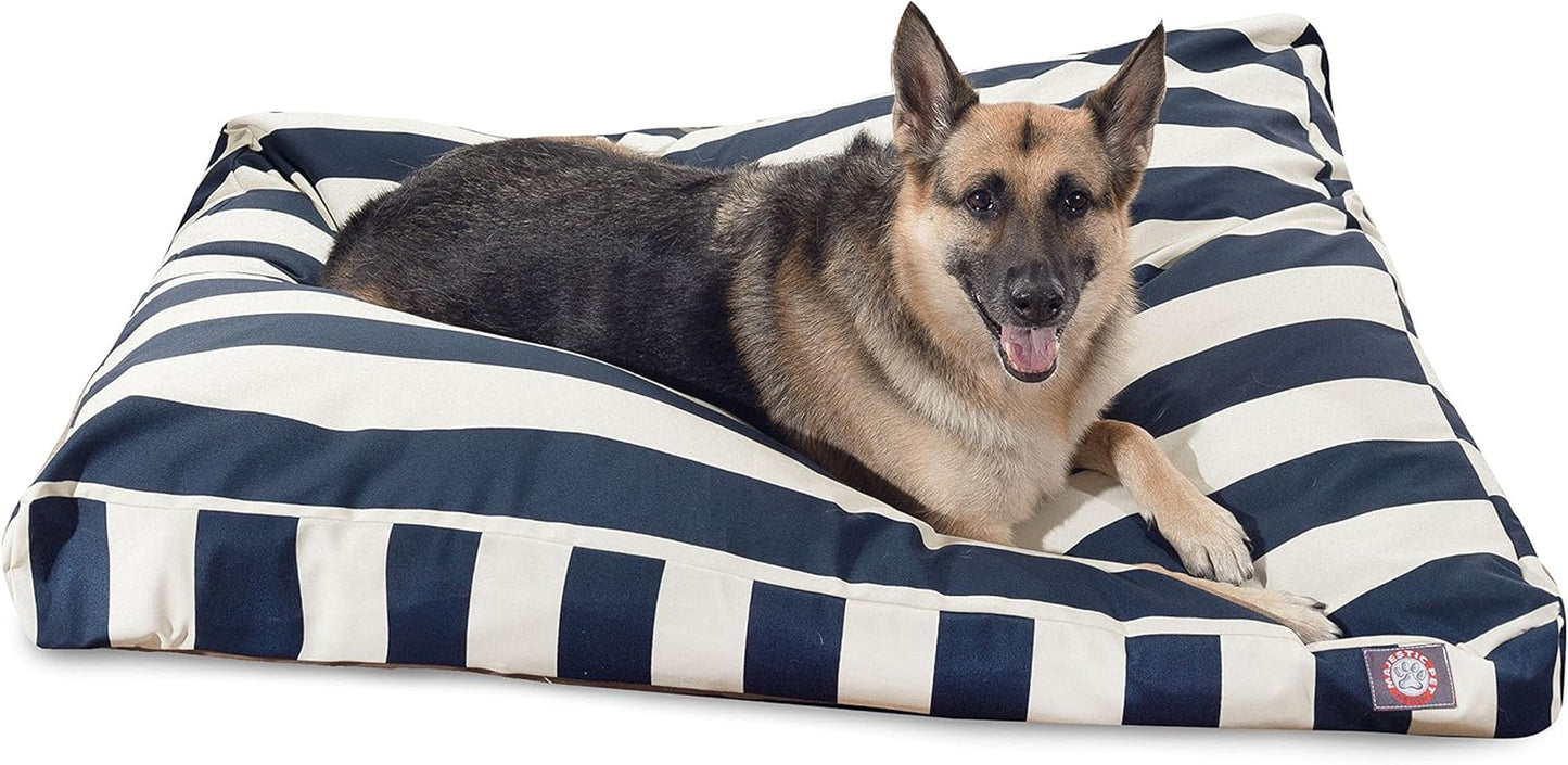 Majestic Pet Rectangle Large Dog Bed Washable – Non Slip Comfy Pet Bed – Dog Crate Bed with Removable Washable Cover – Dog Kennel Bed for Sleeping - Dog Bed X-Large Breed 50X42X5 Inch – Black