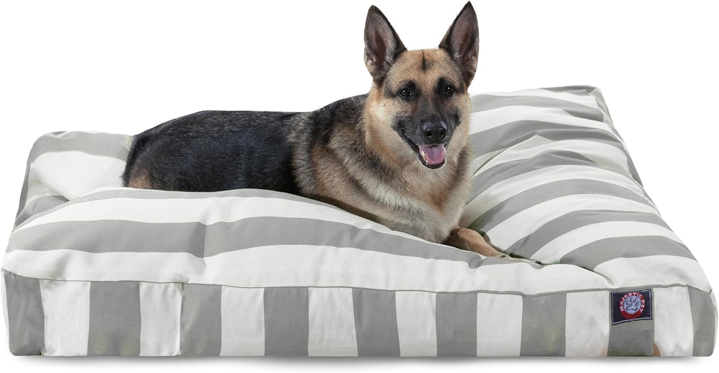 Majestic Pet Rectangle Large Dog Bed Washable – Non Slip Comfy Pet Bed – Dog Crate Bed with Removable Washable Cover – Dog Kennel Bed for Sleeping - Dog Bed X-Large Breed 50X42X5 Inch – Black
