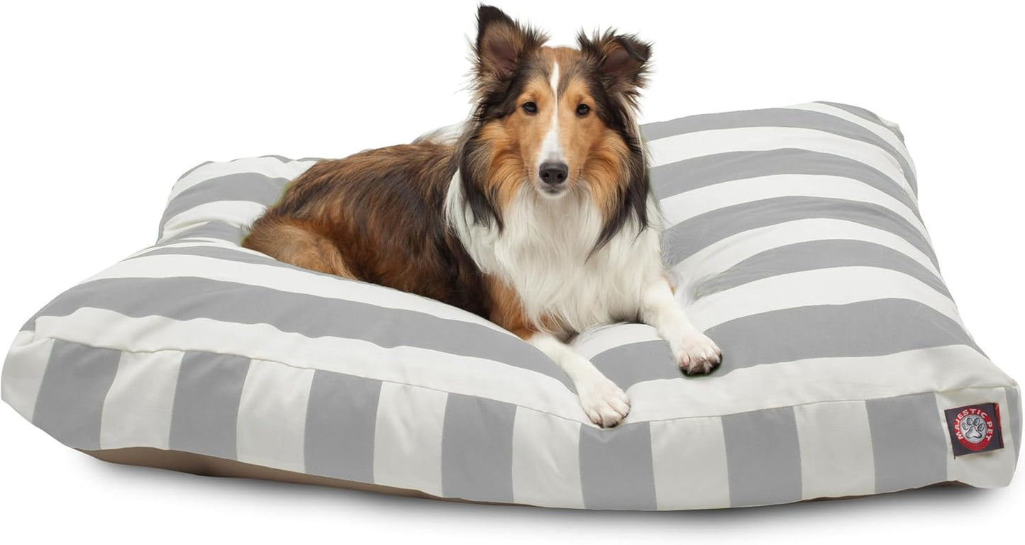 Majestic Pet Rectangle Large Dog Bed Washable – Non Slip Comfy Pet Bed – Dog Crate Bed with Removable Washable Cover – Dog Kennel Bed for Sleeping - Dog Bed X-Large Breed 50X42X5 Inch – Black