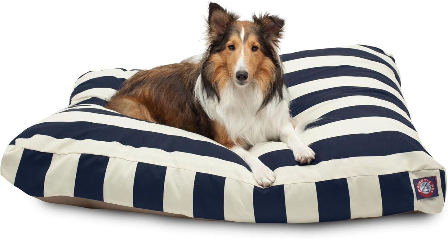 Majestic Pet Rectangle Large Dog Bed Washable – Non Slip Comfy Pet Bed – Dog Crate Bed with Removable Washable Cover – Dog Kennel Bed for Sleeping - Dog Bed X-Large Breed 50X42X5 Inch – Black