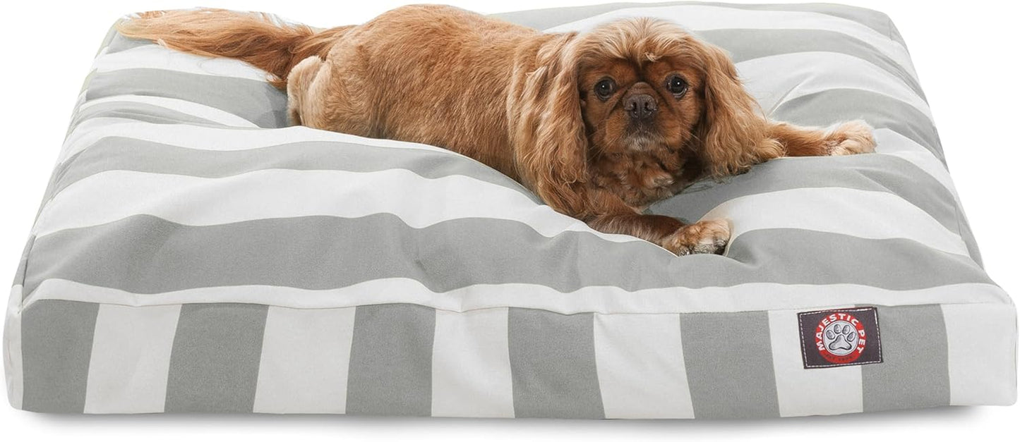 Majestic Pet Rectangle Large Dog Bed Washable – Non Slip Comfy Pet Bed – Dog Crate Bed with Removable Washable Cover – Dog Kennel Bed for Sleeping - Dog Bed X-Large Breed 50X42X5 Inch – Black