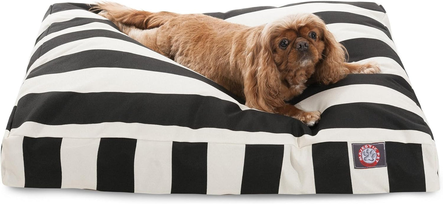Majestic Pet Rectangle Large Dog Bed Washable – Non Slip Comfy Pet Bed – Dog Crate Bed with Removable Washable Cover – Dog Kennel Bed for Sleeping - Dog Bed X-Large Breed 50X42X5 Inch – Black