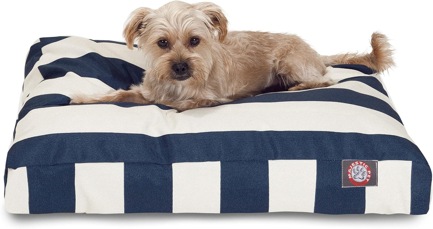 Majestic Pet Rectangle Large Dog Bed Washable – Non Slip Comfy Pet Bed – Dog Crate Bed with Removable Washable Cover – Dog Kennel Bed for Sleeping - Dog Bed X-Large Breed 50X42X5 Inch – Black