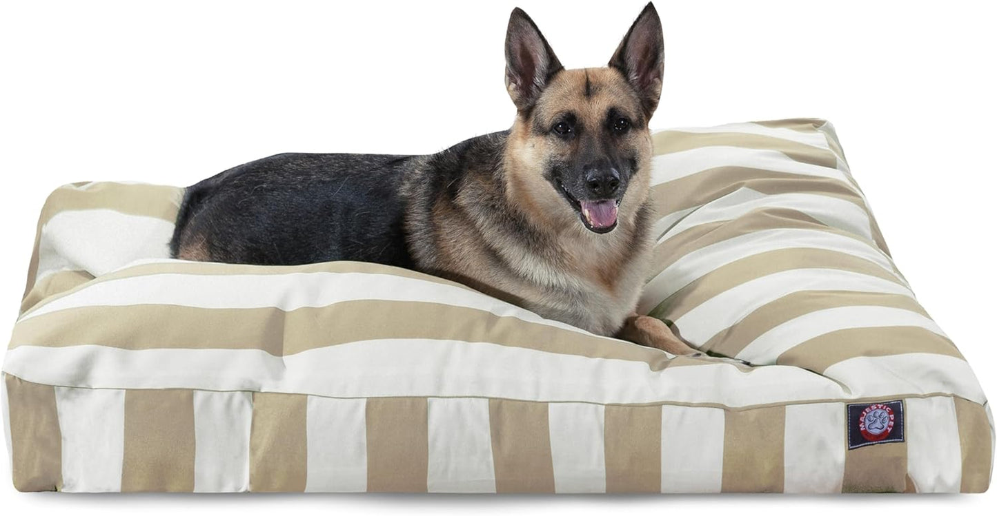 Majestic Pet Rectangle Large Dog Bed Washable – Non Slip Comfy Pet Bed – Dog Crate Bed with Removable Washable Cover – Dog Kennel Bed for Sleeping - Dog Bed X-Large Breed 50X42X5 Inch – Black