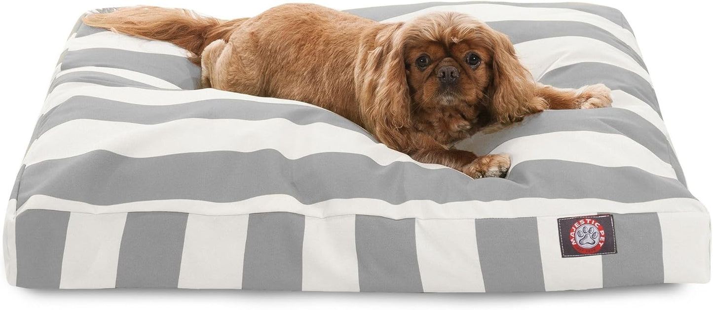 Majestic Pet Rectangle Large Dog Bed Washable – Non Slip Comfy Pet Bed – Dog Crate Bed with Removable Washable Cover – Dog Kennel Bed for Sleeping - Dog Bed X-Large Breed 50X42X5 Inch – Black