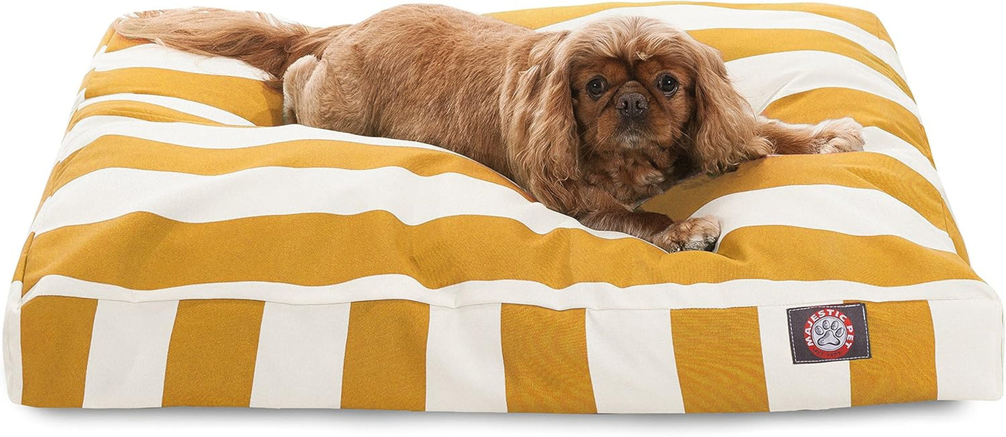 Majestic Pet Rectangle Large Dog Bed Washable – Non Slip Comfy Pet Bed – Dog Crate Bed with Removable Washable Cover – Dog Kennel Bed for Sleeping - Dog Bed X-Large Breed 50X42X5 Inch – Black