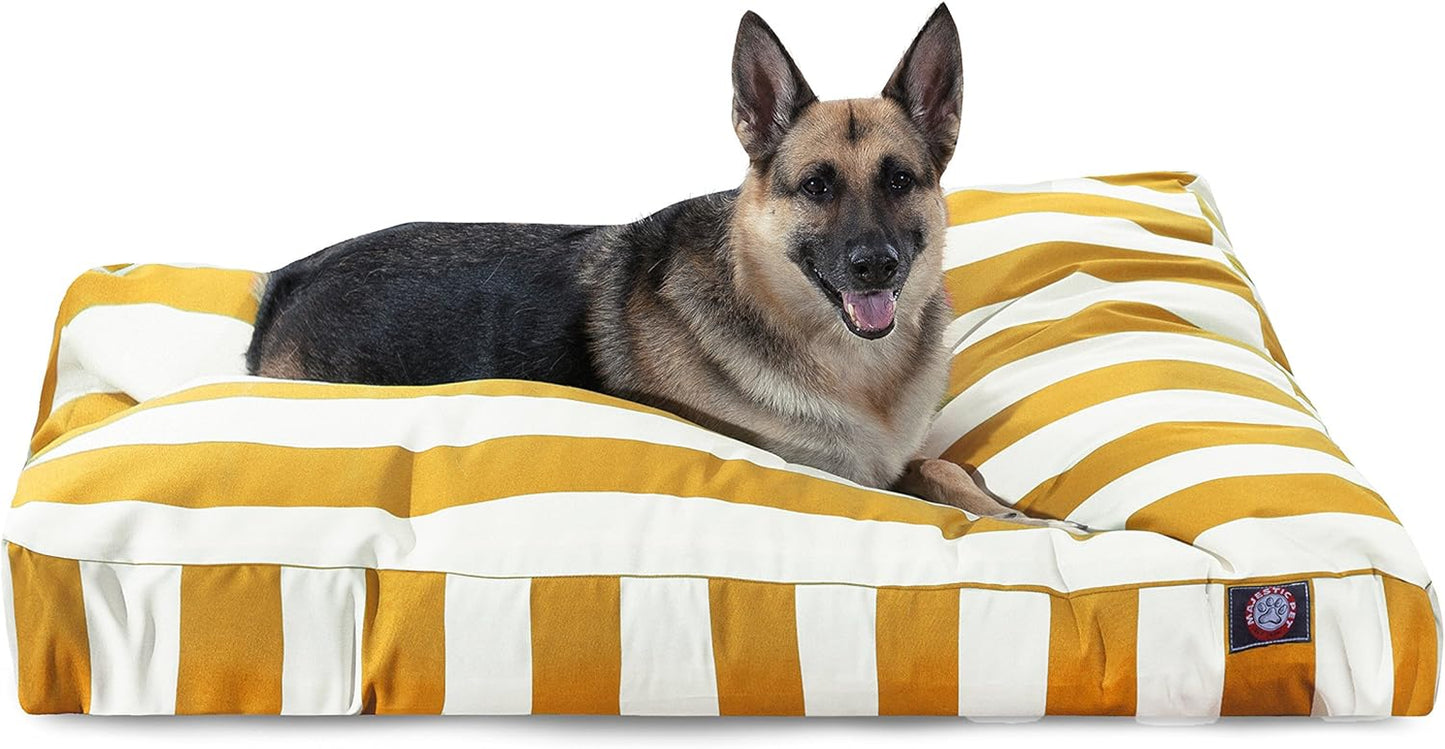 Majestic Pet Rectangle Large Dog Bed Washable – Non Slip Comfy Pet Bed – Dog Crate Bed with Removable Washable Cover – Dog Kennel Bed for Sleeping - Dog Bed X-Large Breed 50X42X5 Inch – Black