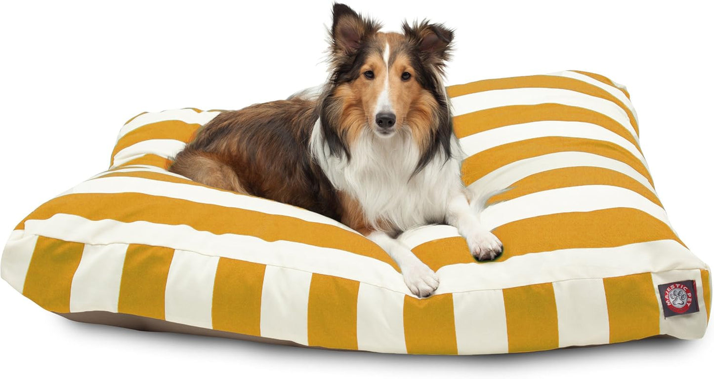 Majestic Pet Rectangle Large Dog Bed Washable – Non Slip Comfy Pet Bed – Dog Crate Bed with Removable Washable Cover – Dog Kennel Bed for Sleeping - Dog Bed X-Large Breed 50X42X5 Inch – Black