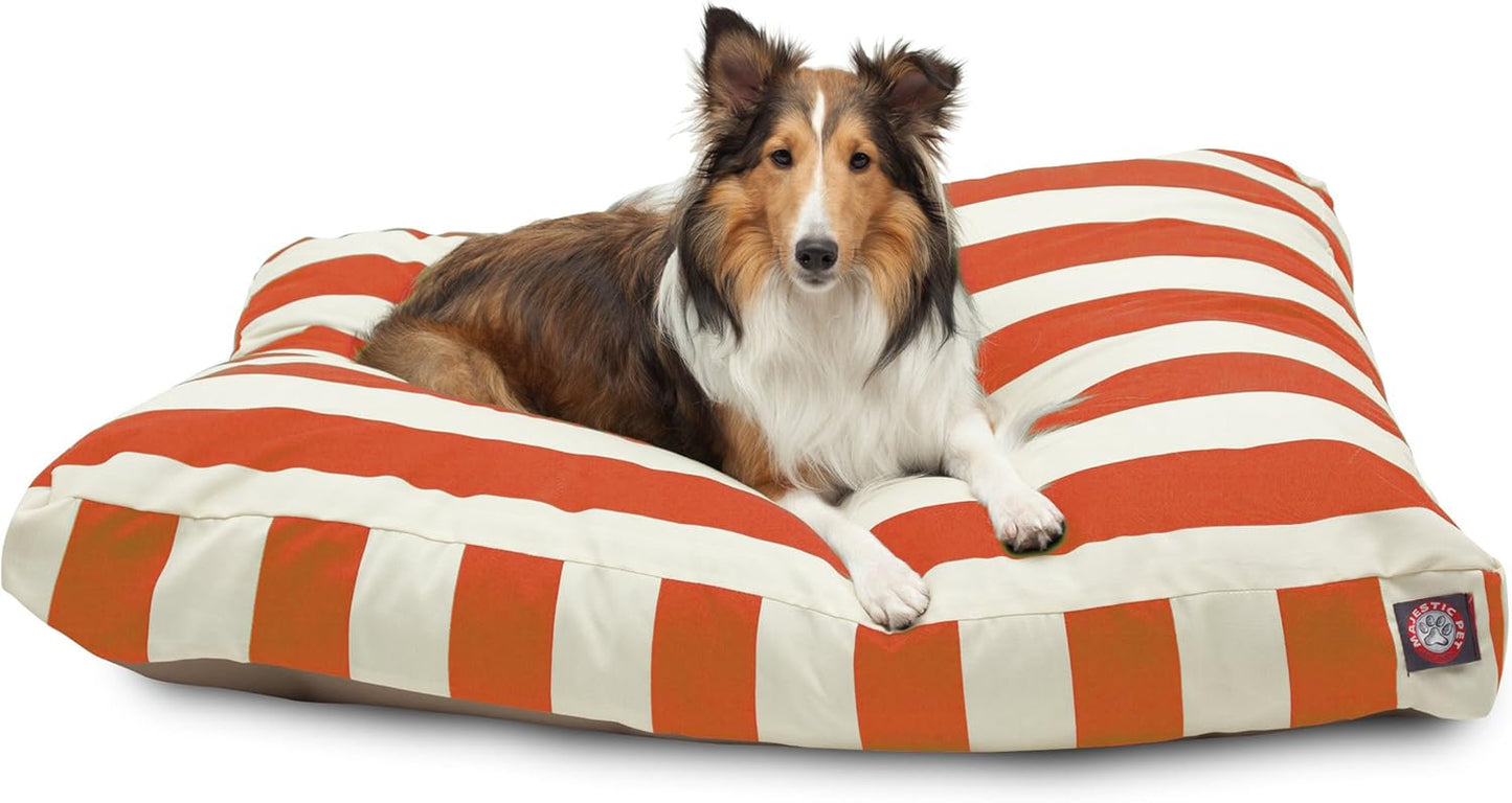 Majestic Pet Rectangle Large Dog Bed Washable – Non Slip Comfy Pet Bed – Dog Crate Bed with Removable Washable Cover – Dog Kennel Bed for Sleeping - Dog Bed X-Large Breed 50X42X5 Inch – Black