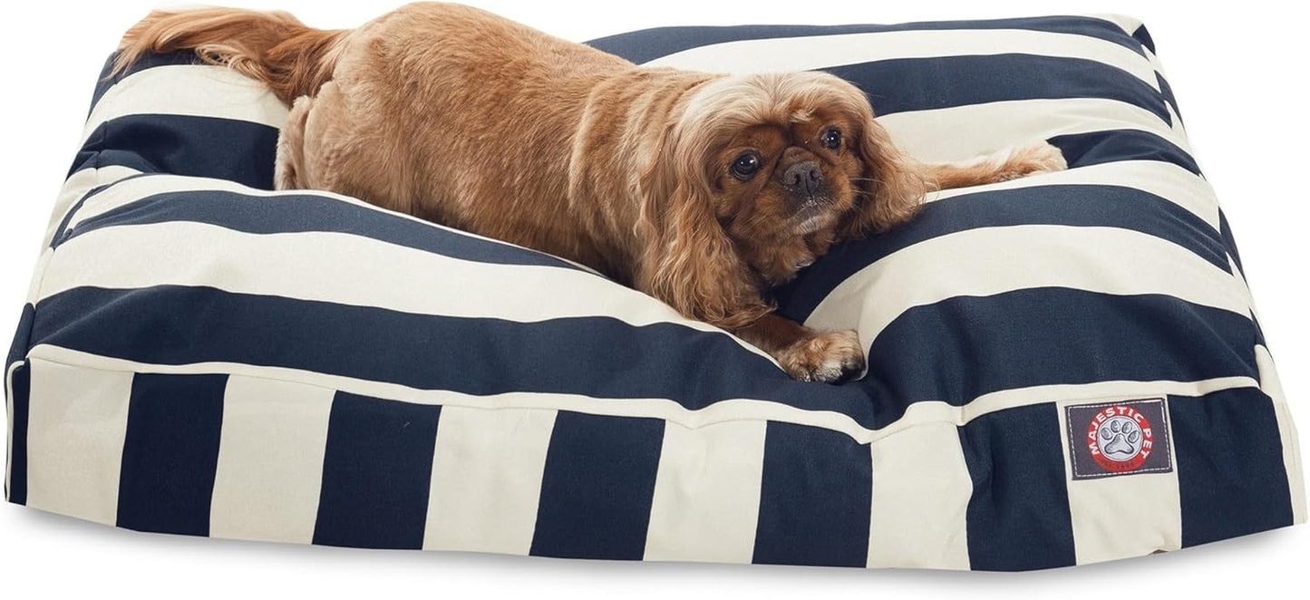 Majestic Pet Rectangle Large Dog Bed Washable – Non Slip Comfy Pet Bed – Dog Crate Bed with Removable Washable Cover – Dog Kennel Bed for Sleeping - Dog Bed X-Large Breed 50X42X5 Inch – Black