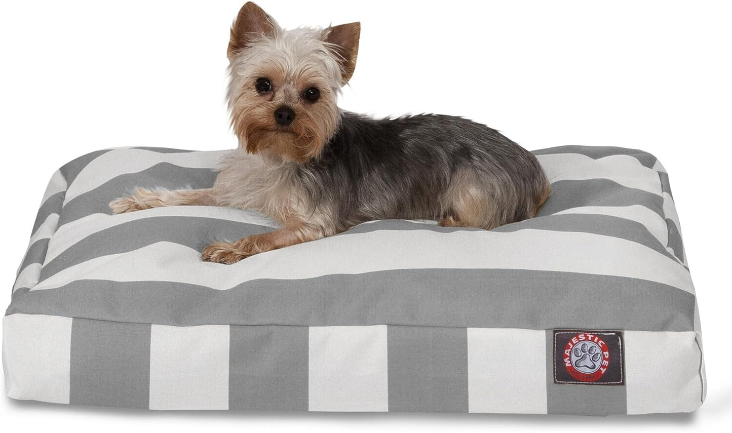 Majestic Pet Rectangle Large Dog Bed Washable – Non Slip Comfy Pet Bed – Dog Crate Bed with Removable Washable Cover – Dog Kennel Bed for Sleeping - Dog Bed X-Large Breed 50X42X5 Inch – Black
