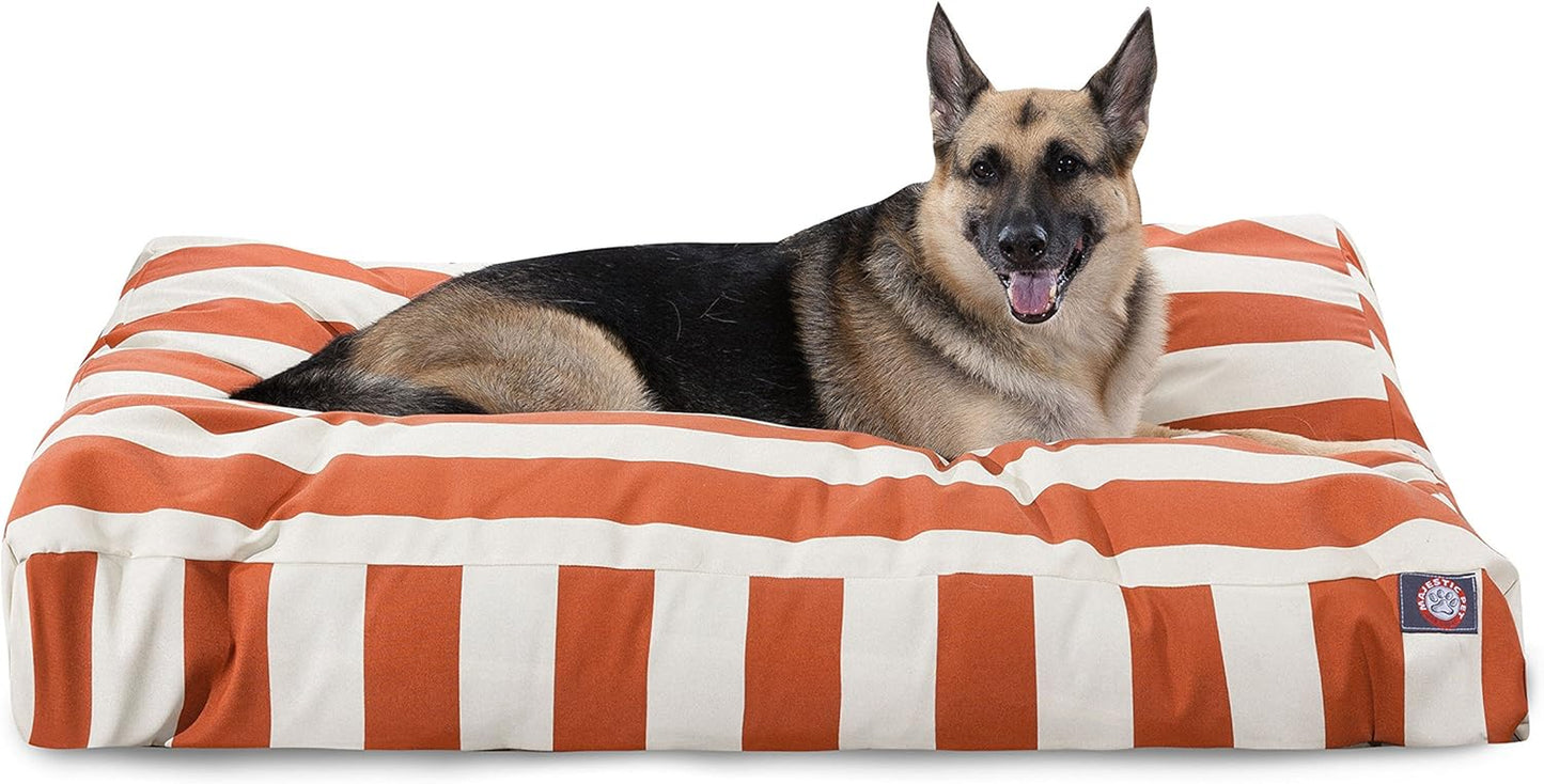 Majestic Pet Rectangle Large Dog Bed Washable – Non Slip Comfy Pet Bed – Dog Crate Bed with Removable Washable Cover – Dog Kennel Bed for Sleeping - Dog Bed X-Large Breed 50X42X5 Inch – Black