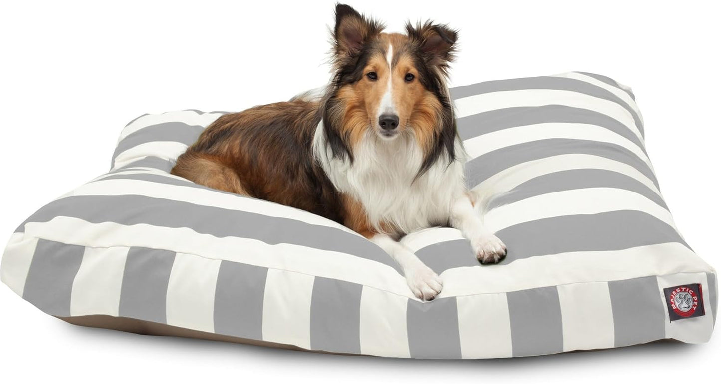 Majestic Pet Rectangle Large Dog Bed Washable – Non Slip Comfy Pet Bed – Dog Crate Bed with Removable Washable Cover – Dog Kennel Bed for Sleeping - Dog Bed X-Large Breed 50X42X5 Inch – Black