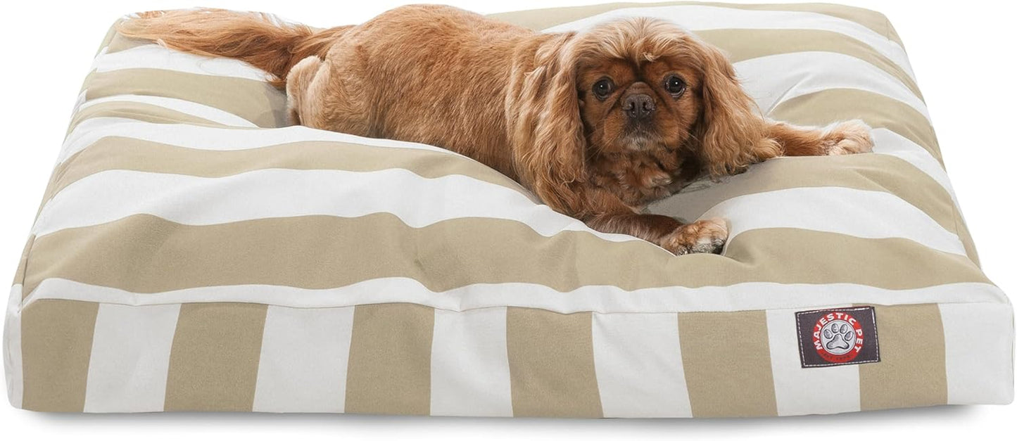 Majestic Pet Rectangle Large Dog Bed Washable – Non Slip Comfy Pet Bed – Dog Crate Bed with Removable Washable Cover – Dog Kennel Bed for Sleeping - Dog Bed X-Large Breed 50X42X5 Inch – Black