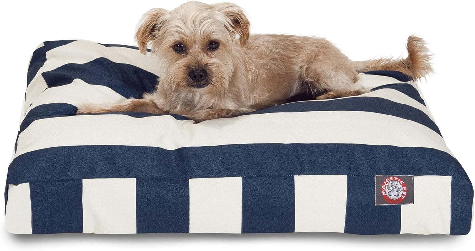 Majestic Pet Rectangle Large Dog Bed Washable – Non Slip Comfy Pet Bed – Dog Crate Bed with Removable Washable Cover – Dog Kennel Bed for Sleeping - Dog Bed X-Large Breed 50X42X5 Inch – Black