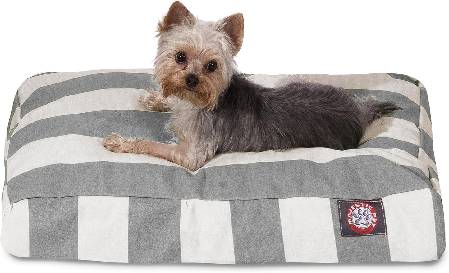 Majestic Pet Rectangle Large Dog Bed Washable – Non Slip Comfy Pet Bed – Dog Crate Bed with Removable Washable Cover – Dog Kennel Bed for Sleeping - Dog Bed X-Large Breed 50X42X5 Inch – Black