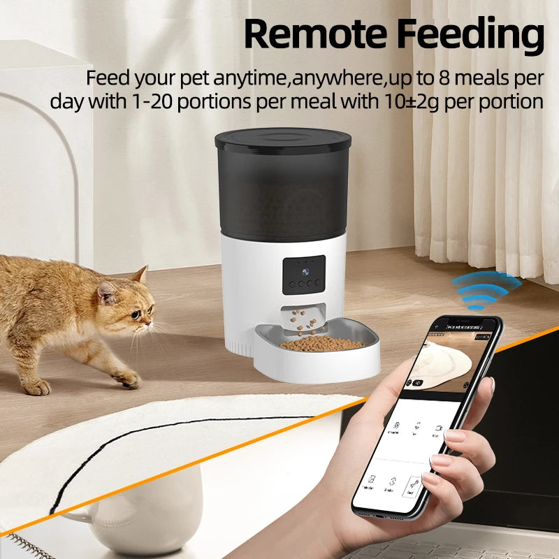 Automatic Cat Feeder Dispenser With Camera