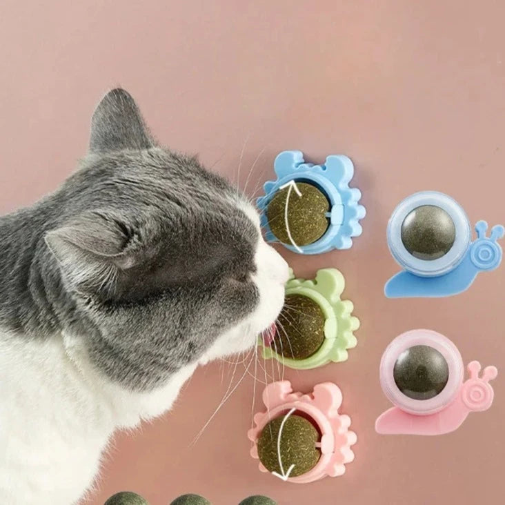 Natural Cats Candy Snack Ball Rotatable Toy