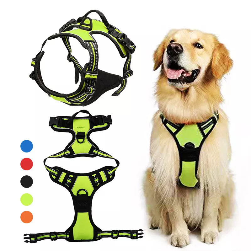 Pet Dog Harness Reflective Adjustable Breathable Vest
