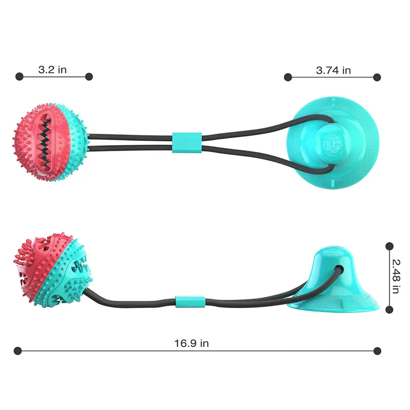 Suction Cup Ropes Interactive Dog Ball Toys