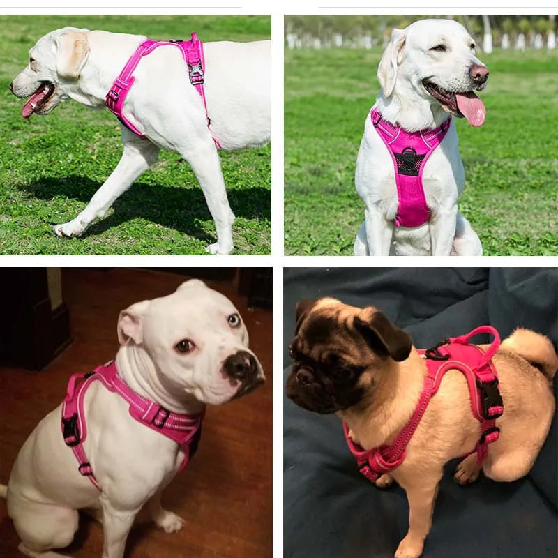 Pet Dog Harness Reflective Adjustable Breathable Vest