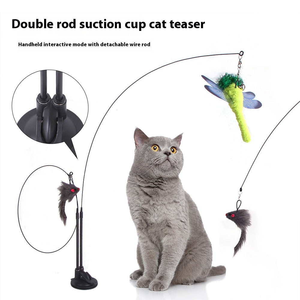 Suction Cup Interactive Cat Teaser Toy