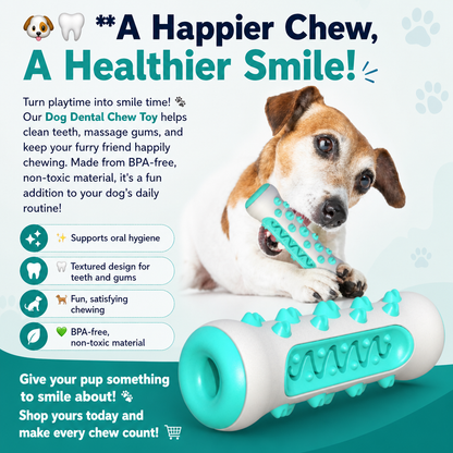 Dog Dental Chew Toy – Toothbrush & Gum Massager for Puppies and Dogs